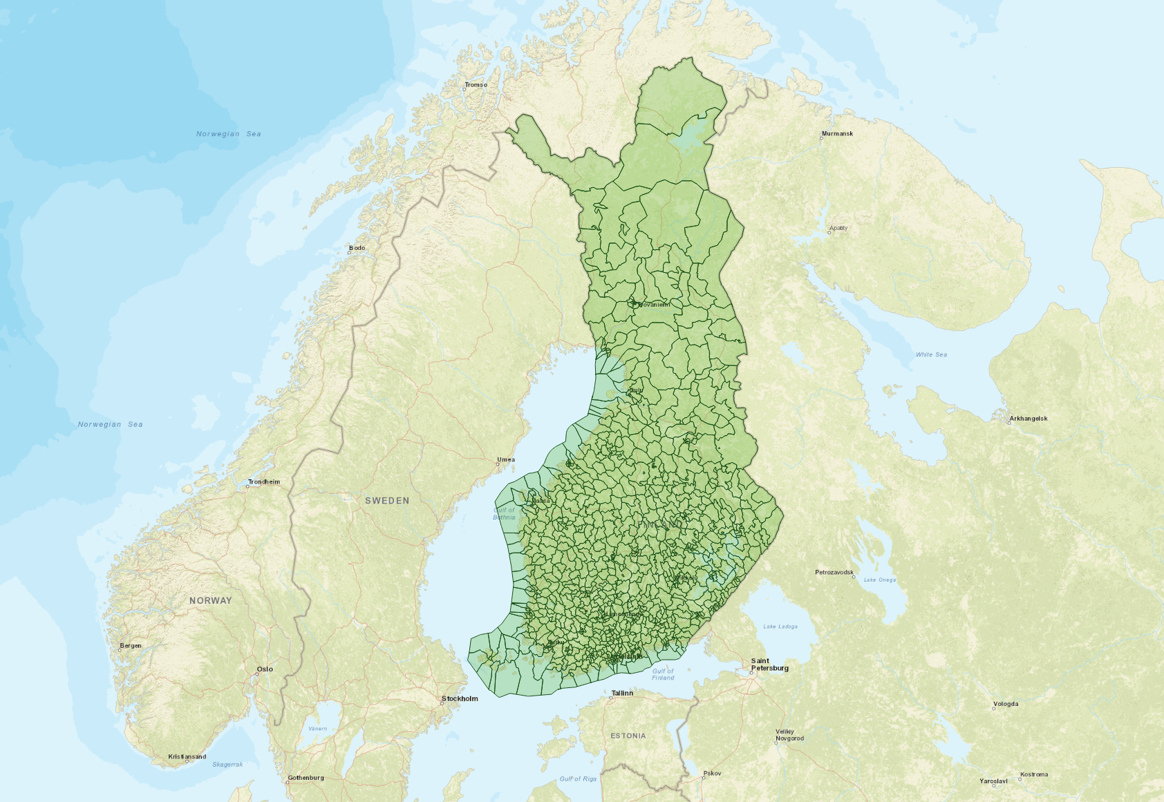 Postnummer i Finland - 3-siffrig nivå