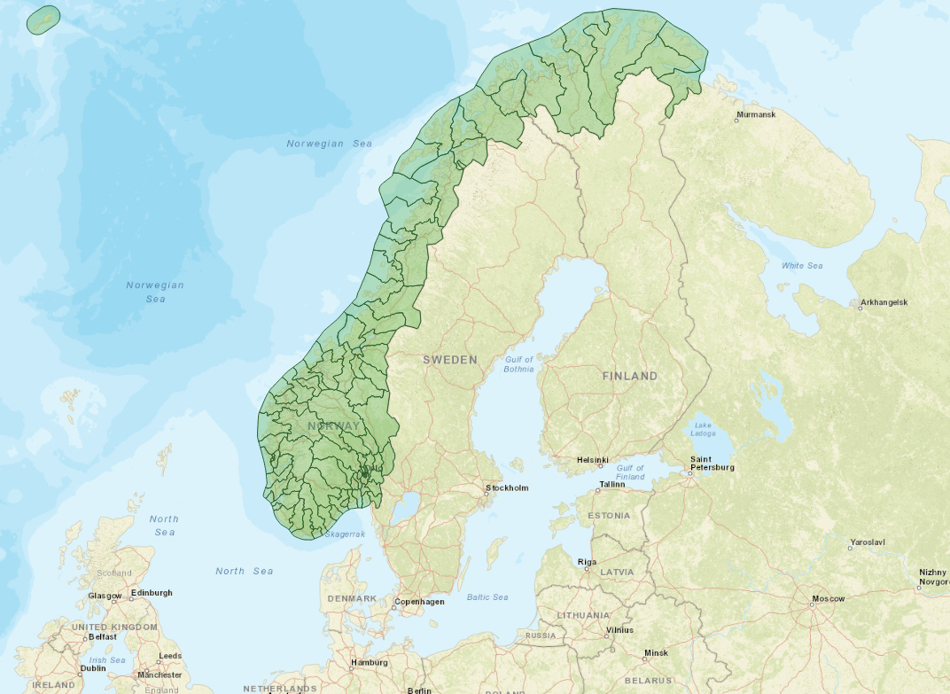 Postnummer i Norge - 2-siffrig nivå