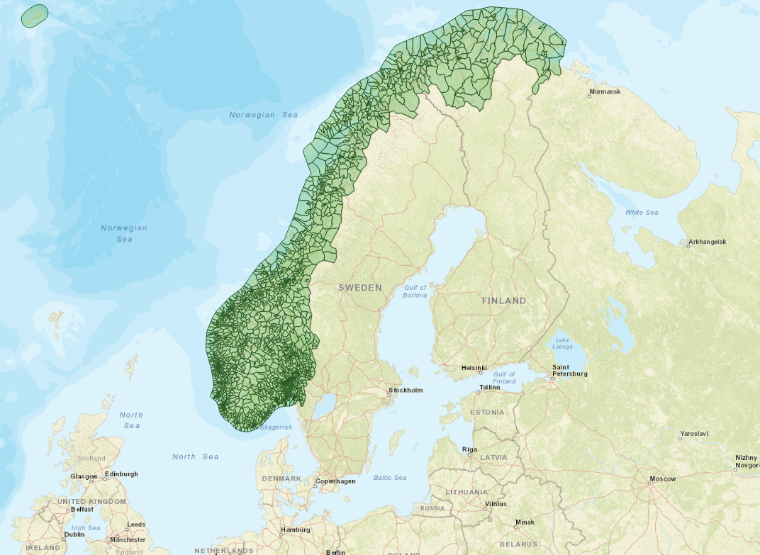 Postnummer i Norge - 4-siffrig nivå