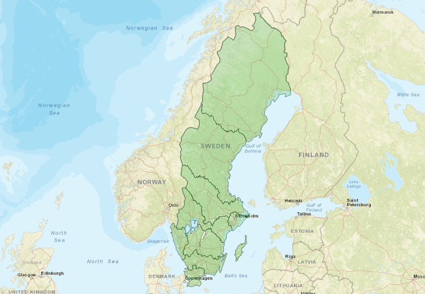 Postnummer i Sverige - 1-siffrig nivå