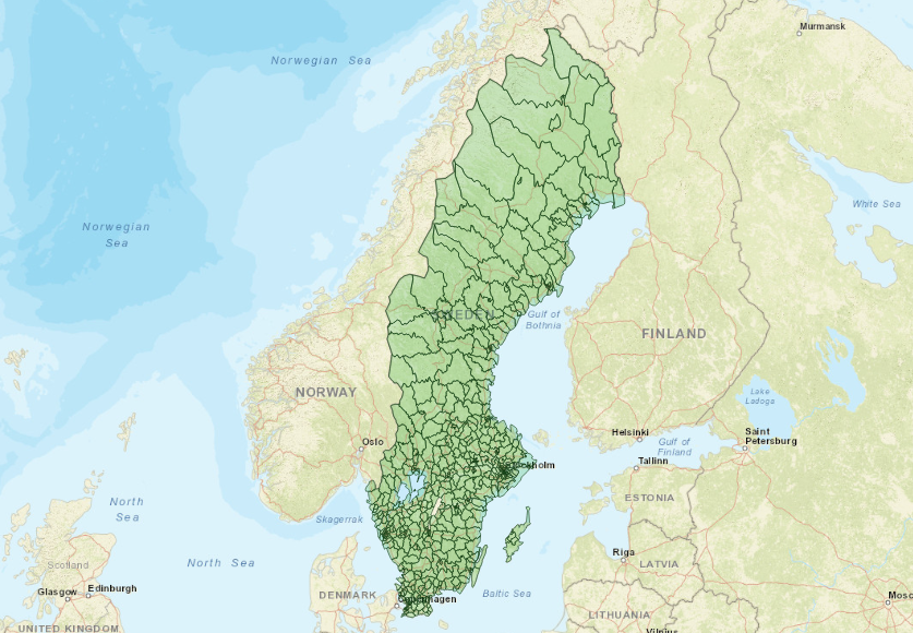 Postnummer i Sverige - 3-siffrig nivå