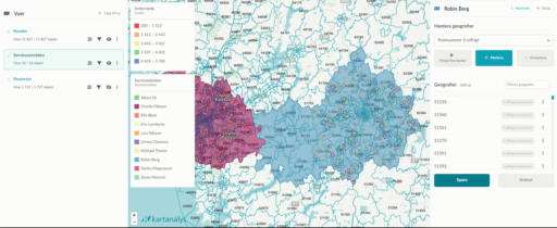 Kartanalys - karttjänst för service - visualisera, hantera och analysera geografisk närvaro