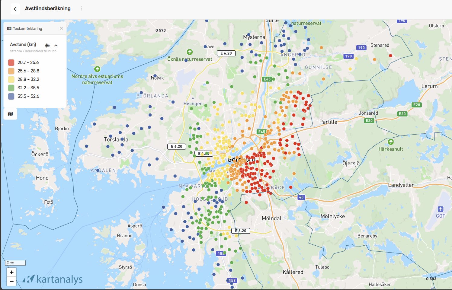 Avståndsberäkningar på karta ger mer lönsam logistik