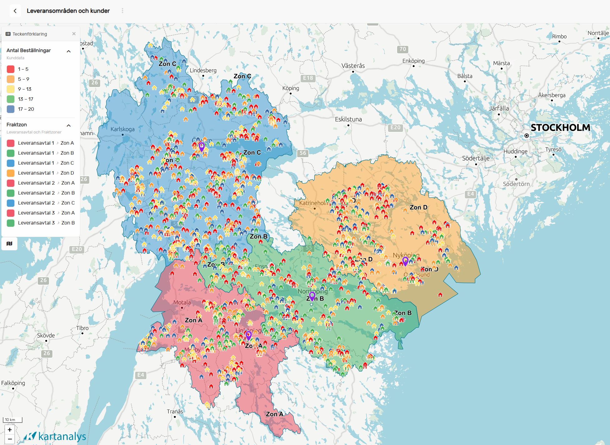 Effektiv logistikplanering och uppföljning med Kartanalys