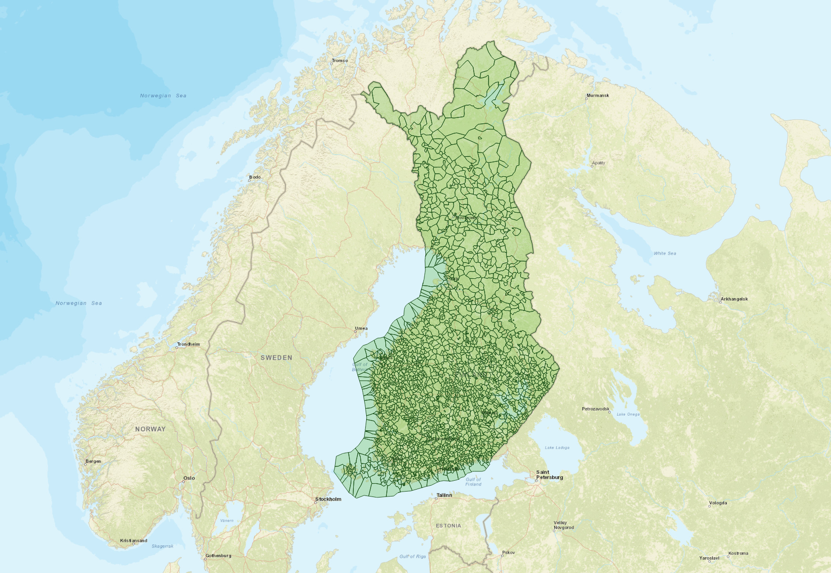 Postnummerområden i Finland